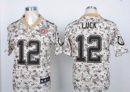 Nike NFL Indianapolis Colts 12# Luck Camo elite jersey