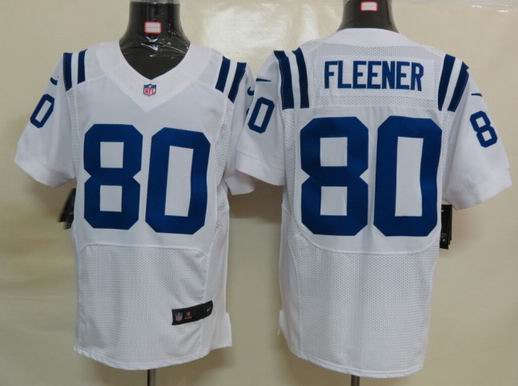 Nike NFL Indianapolis Colts 80 Fleener White Elite Jersey