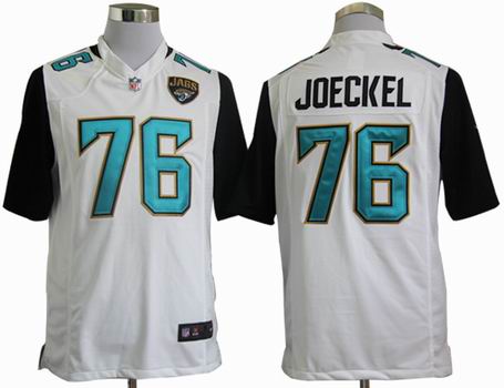 Nike NFL Jacksonville Jaguars 76 Luke Joeckel Game White Jersey