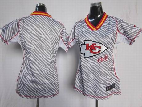 Nike NFL Kansas City Chiefs blank women zebra fshion jersey