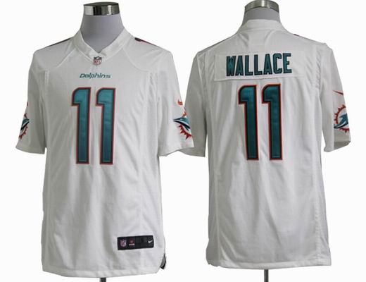 Nike NFL Miami Dolphins 11# wallace white game Jerseys
