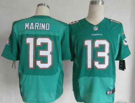 Nike NFL Miami Dolphins 13 Dan Marino Green Elite Jerseys