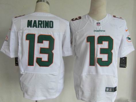 Nike NFL Miami Dolphins 13 Dan Marino white Elite Jerseys