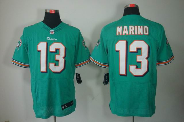 Nike NFL Miami Dolphins 13 Marino Green Elite Jerseys