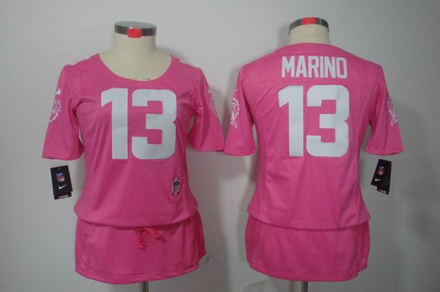 Nike NFL Miami Dolphins 13 Marino breast Cancer Awareness pink Jersey