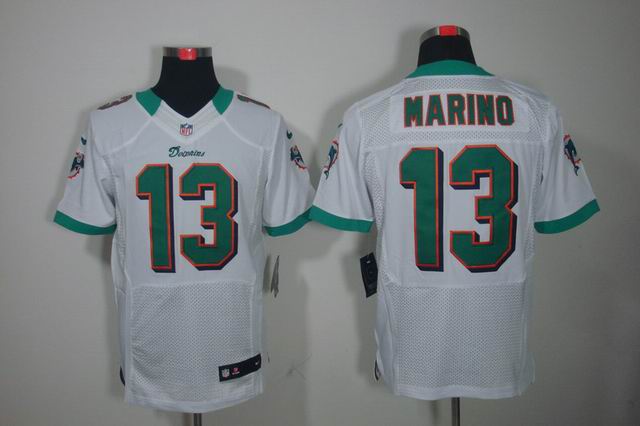 Nike NFL Miami Dolphins 13 Marino white Elite Jerseys