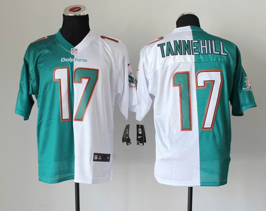 Nike NFL Miami Dolphins 17# Tannehill white green split jersey