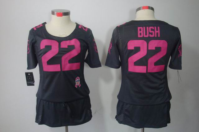 Nike NFL Miami Dolphins 22 Bush breast Cancer Awareness Dark grey Jersey