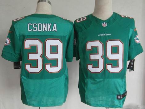 Nike NFL Miami Dolphins 39 Larry Csonka green elite jersey