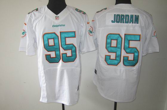 Nike NFL Miami Dolphins 95 Dion Jordan white elite jersey
