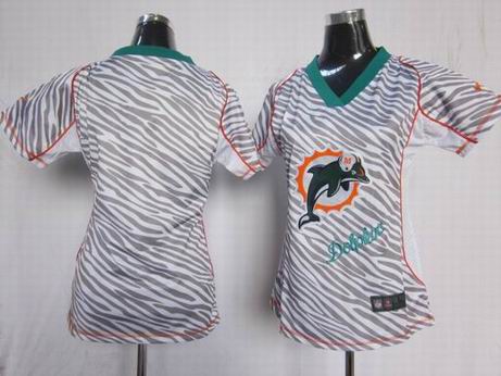 Nike NFL Miami Dolphins blank women zebra fashion jersey