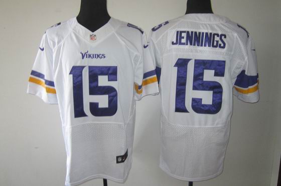 Nike NFL Minnesota Vikings #15 Gerg Jennings white Elite jersey