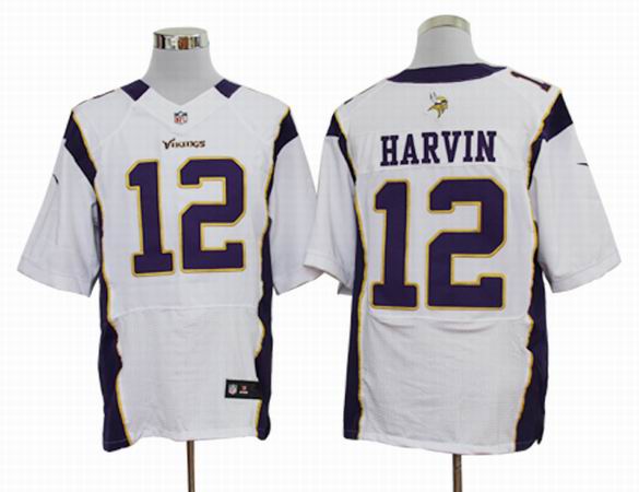 Nike NFL Minnesota Vikings 12 Harvin white Elite Jersey