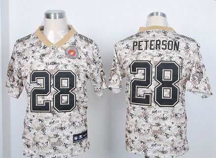 Nike NFL Minnesota Vikings 28# Peterson Camo elite jersey