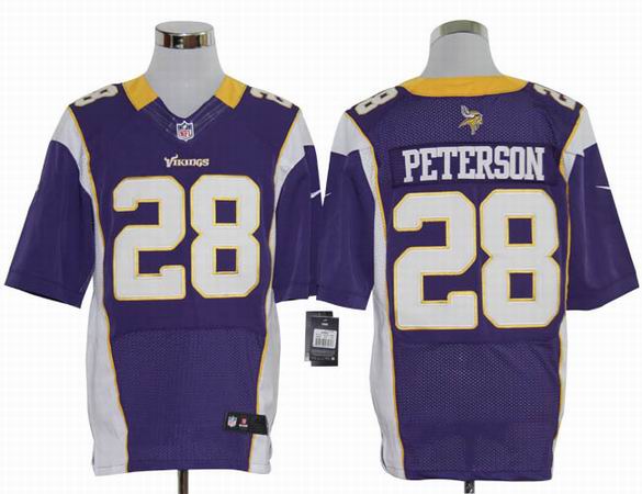 Nike NFL Minnesota Vikings 28 Peterson purple Elite Jersey