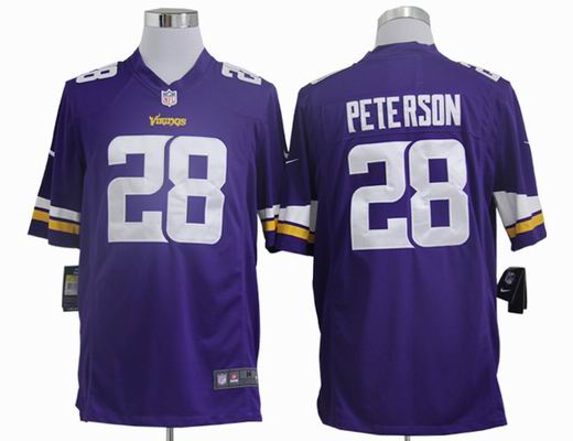 Nike NFL Minnesota Vikings 28 Peterson purple Elite Jersey