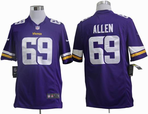 Nike NFL Minnesota Vikings 69 Allen purple game Jersey