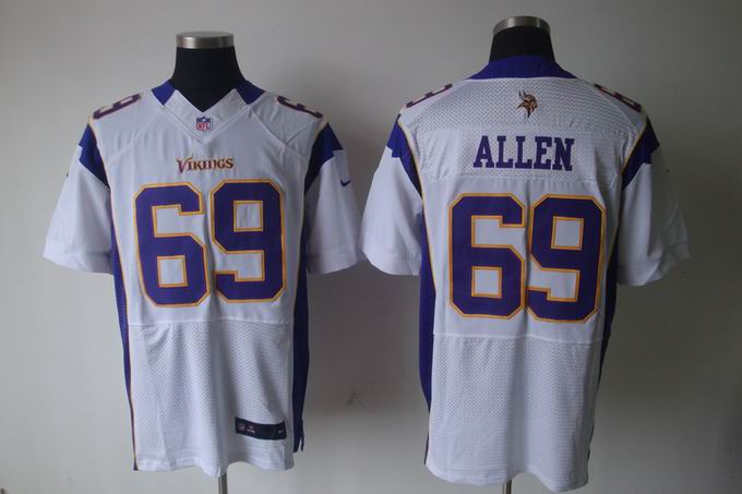 Nike NFL Minnesota Vikings 69 Allen white Elite Jersey