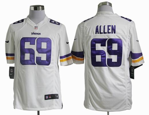 Nike NFL Minnesota Vikings 69 Allen white Elite Jersey