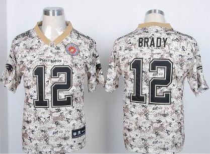 Nike NFL New England Patriots 12# Brady Camo elite jersey