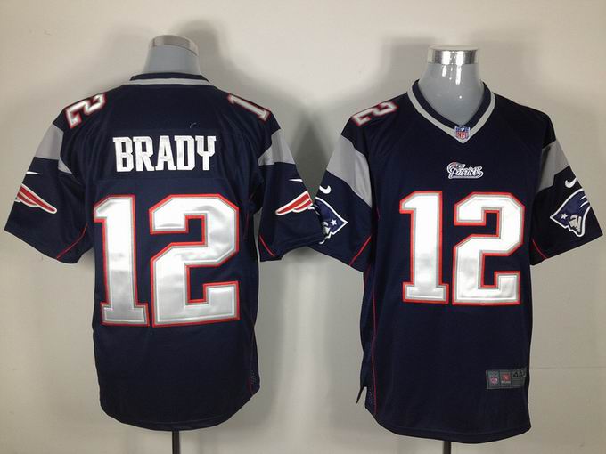 Nike NFL New England Patriots 12 Brady blue Game Jersey