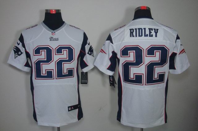 Nike NFL New England Patriots 22 Ridley white Elite jersey