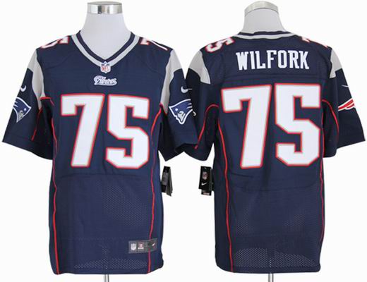 Nike NFL New England Patriots 75 Wilfork blue elite jersey