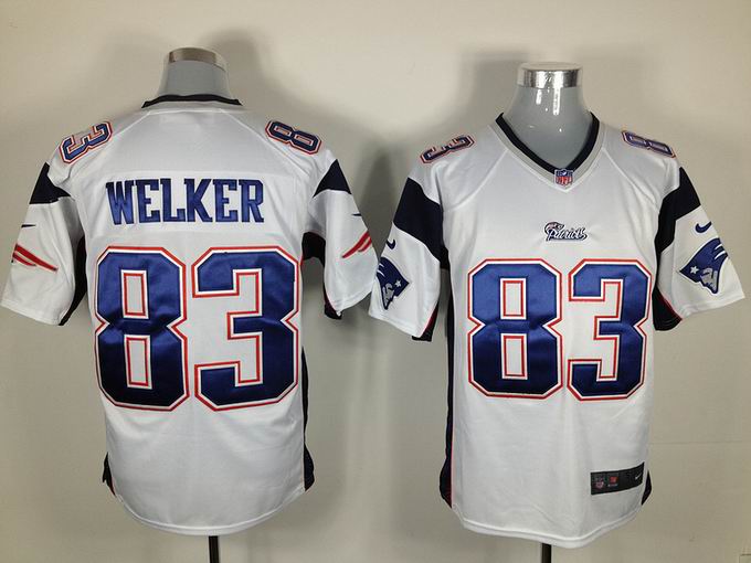 Nike NFL New England Patriots 83 Welker white Game Jersey