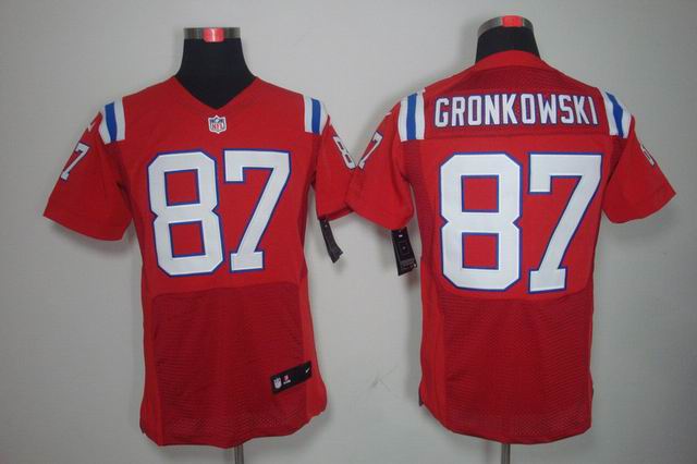 Nike NFL New England Patriots 87 Gronkowski red Elite Jersey