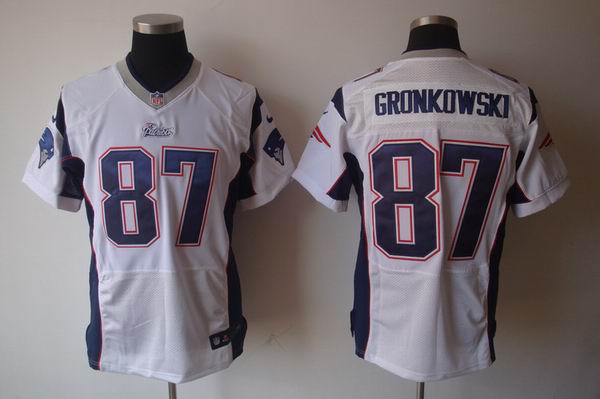 Nike NFL New England Patriots 87 Gronkowski white Elite Jersey