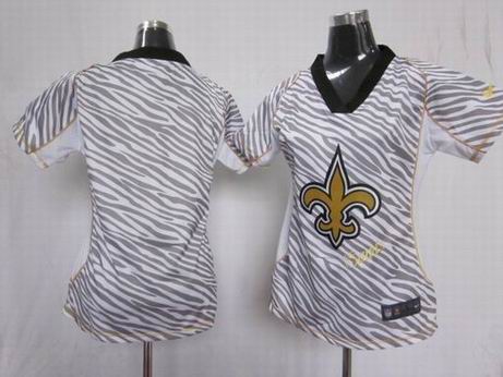 Nike NFL New Orleans Saints blank women zebra fashion jersey