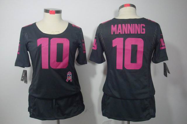 Nike NFL New York Giants 10 Manning breast Cancer Awareness Dark grey Jersey