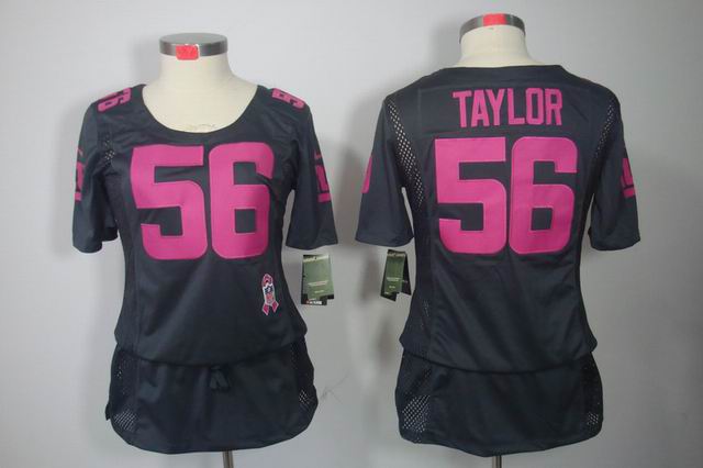 Nike NFL New York Giants 56 Taylor breast Cancer Awareness Dark grey Jersey