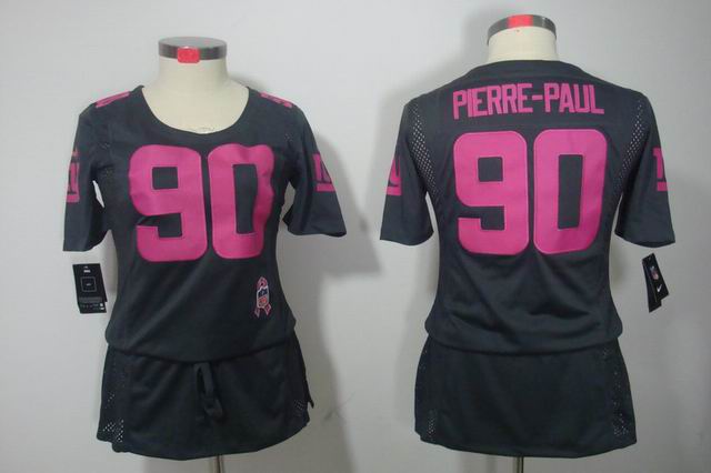 Nike NFL New York Giants 90 Pierre-Paul breast Cancer Awareness Dark grey Jersey