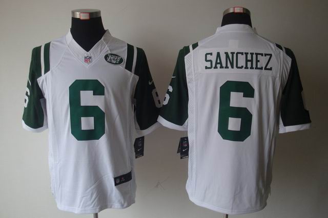 Nike NFL New York Jets #6 Sanchez white Limited Jersey