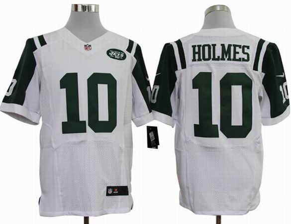 Nike NFL New York Jets 10 Holmes White Elite Jersey