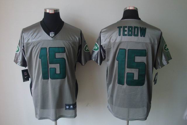 Nike NFL New York Jets 15 Tebow grey shadow jersey