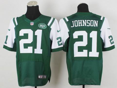 Nike NFL New York Jets 21 Johnson green elite jersey