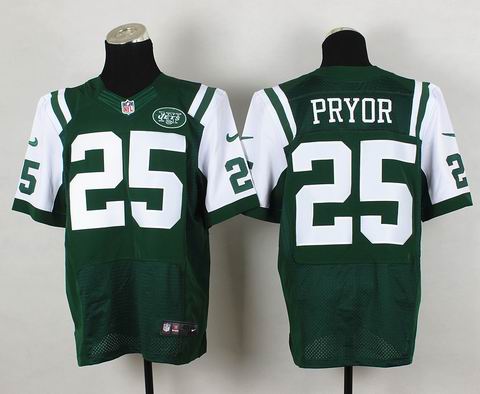Nike NFL New York Jets 25 Pryor green elite jersey