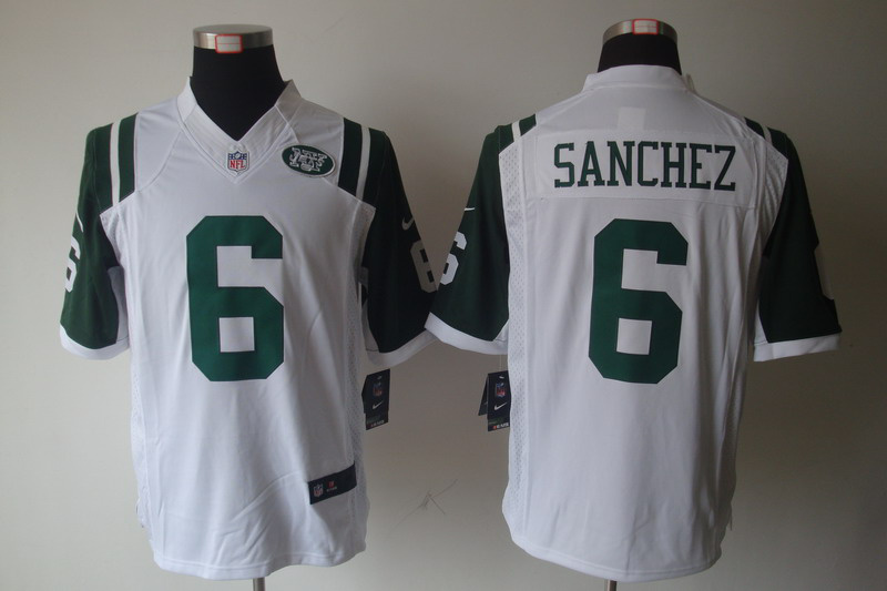 Nike NFL New York Jets 6 Sanchez white men limited jersey