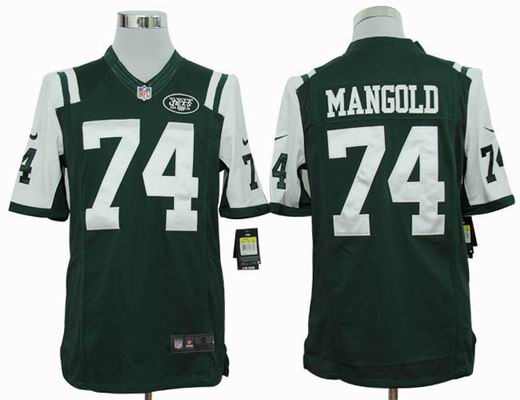 Nike NFL New York Jets 74 Mangold green Limited Jersey