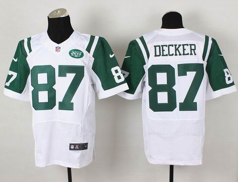 Nike NFL New York Jets 87 Decker white elite jersey