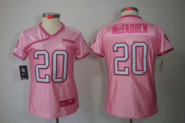 Nike NFL Oakland Raiders 20 McFadden women Love pink jersey