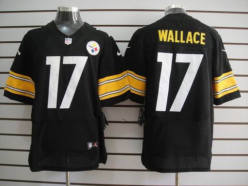 Nike NFL Pittsburgh Steelers 17 Wallace Black Elite Jersey