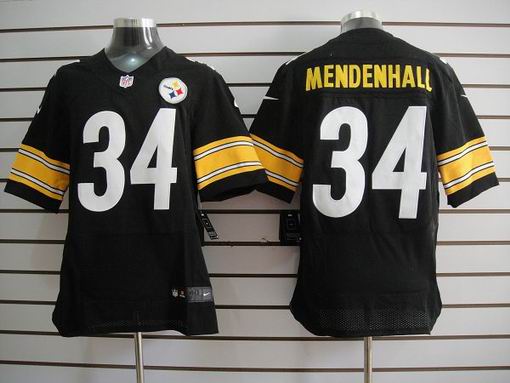 Nike NFL Pittsburgh Steelers 34 Mendenhall Black Elite Jersey