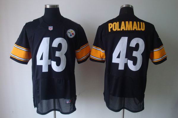 Nike NFL Pittsburgh Steelers #43 Troy Polamalu black Elite Jersey