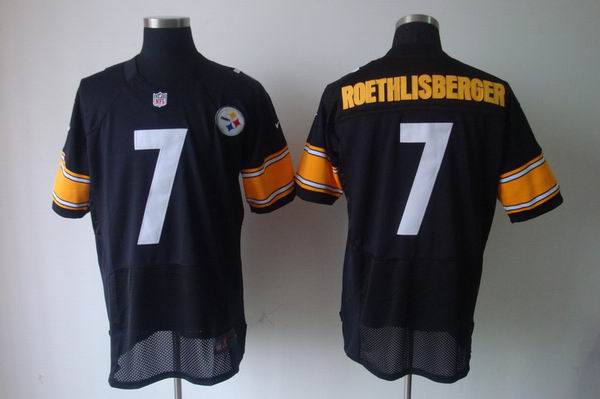 Nike NFL Pittsburgh Steelers #7 Ben Roethlisberger black Elite Jersey