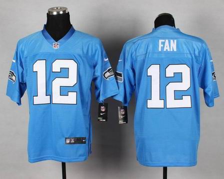 Nike NFL Seattle Seahawks 12 FAN light blue elite jersey
