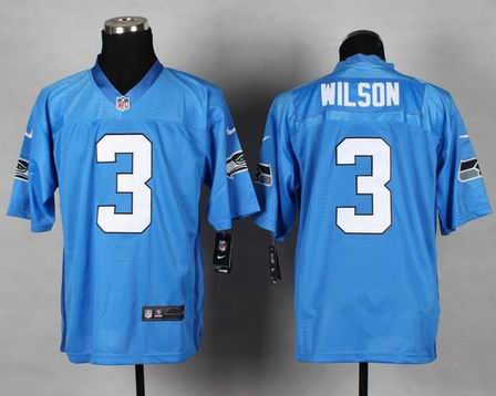 Nike NFL Seattle Seahawks 3 Wilson light blue elite jersey