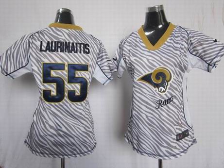 Nike NFL St. Louis Rams 55 Laurinaitis women zebra fashion jersey